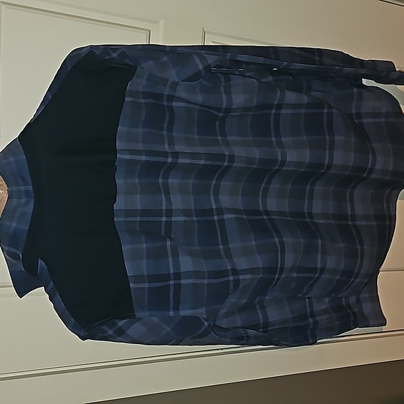 ARMANI EXCHANGE MEN'S SIZE M PLAID/PATCHWORK BUTTON UP - Picture 5 of 9